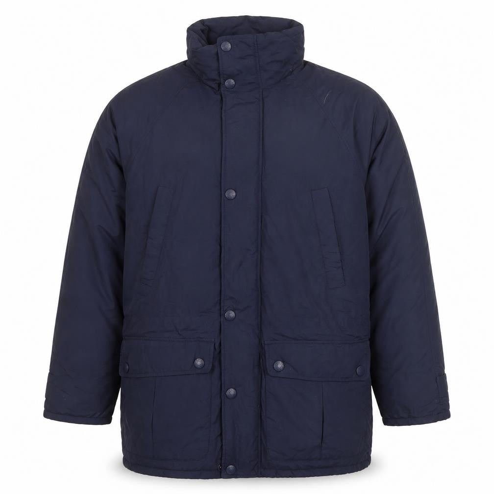 Eddie Bauer Mens Blue M Mid-Length Puffer Jacket Down Insulated
