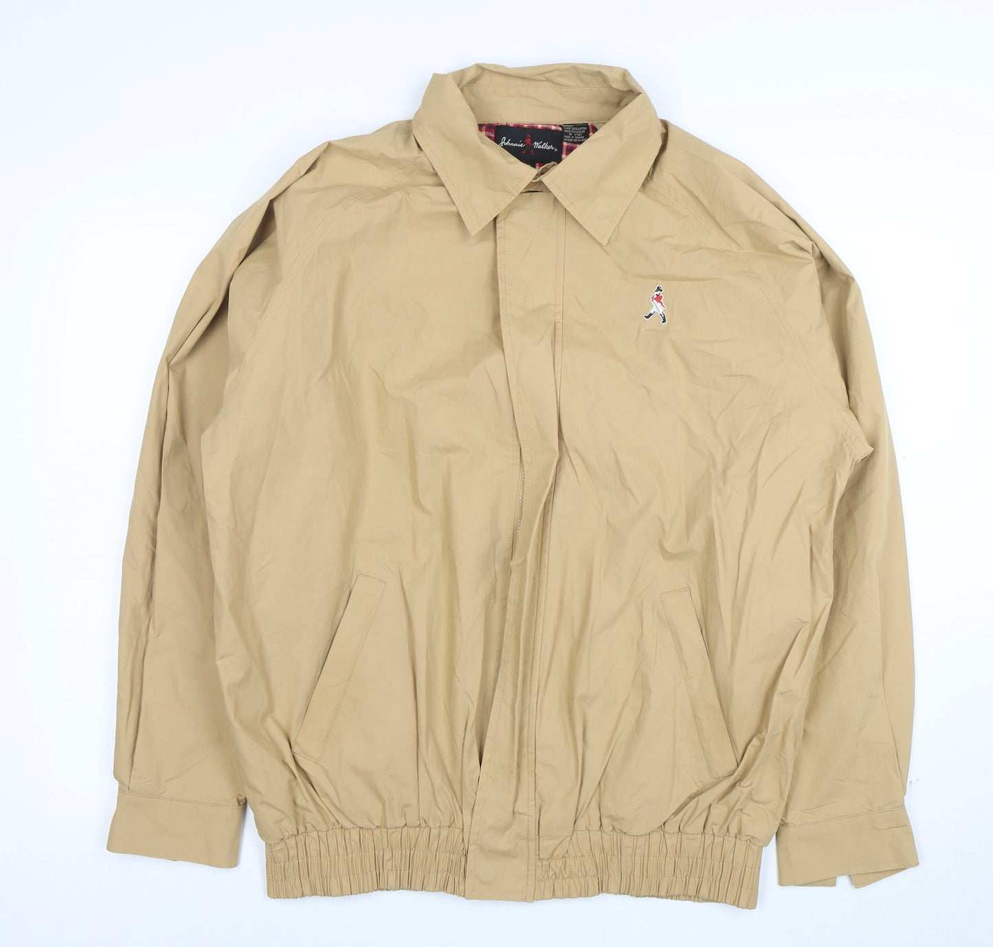 Arnold Palmer Men's Beige XL Bomber Jacket Lightweight Cotton Nylon