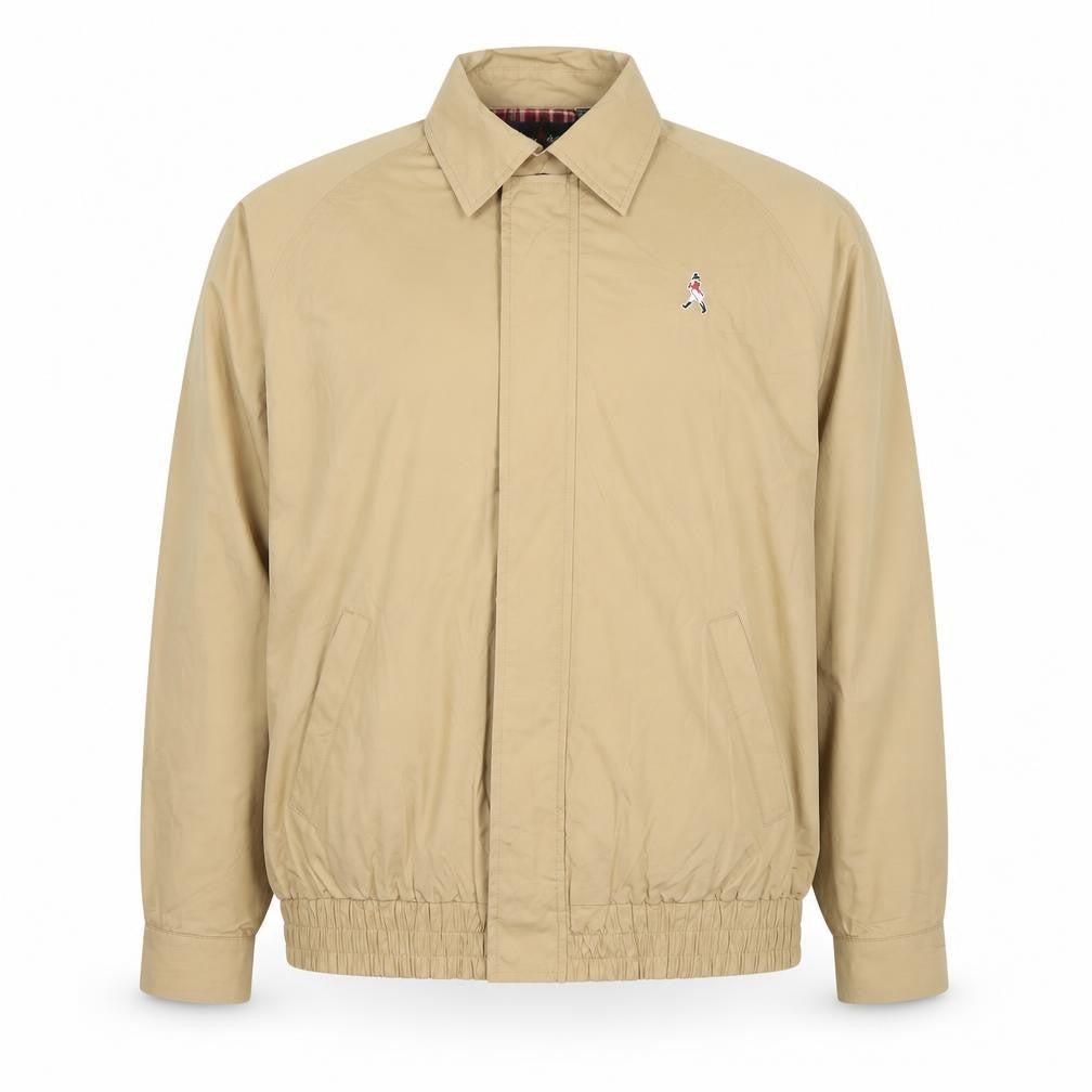Arnold Palmer Men's Beige XL Bomber Jacket Lightweight Cotton Nylon