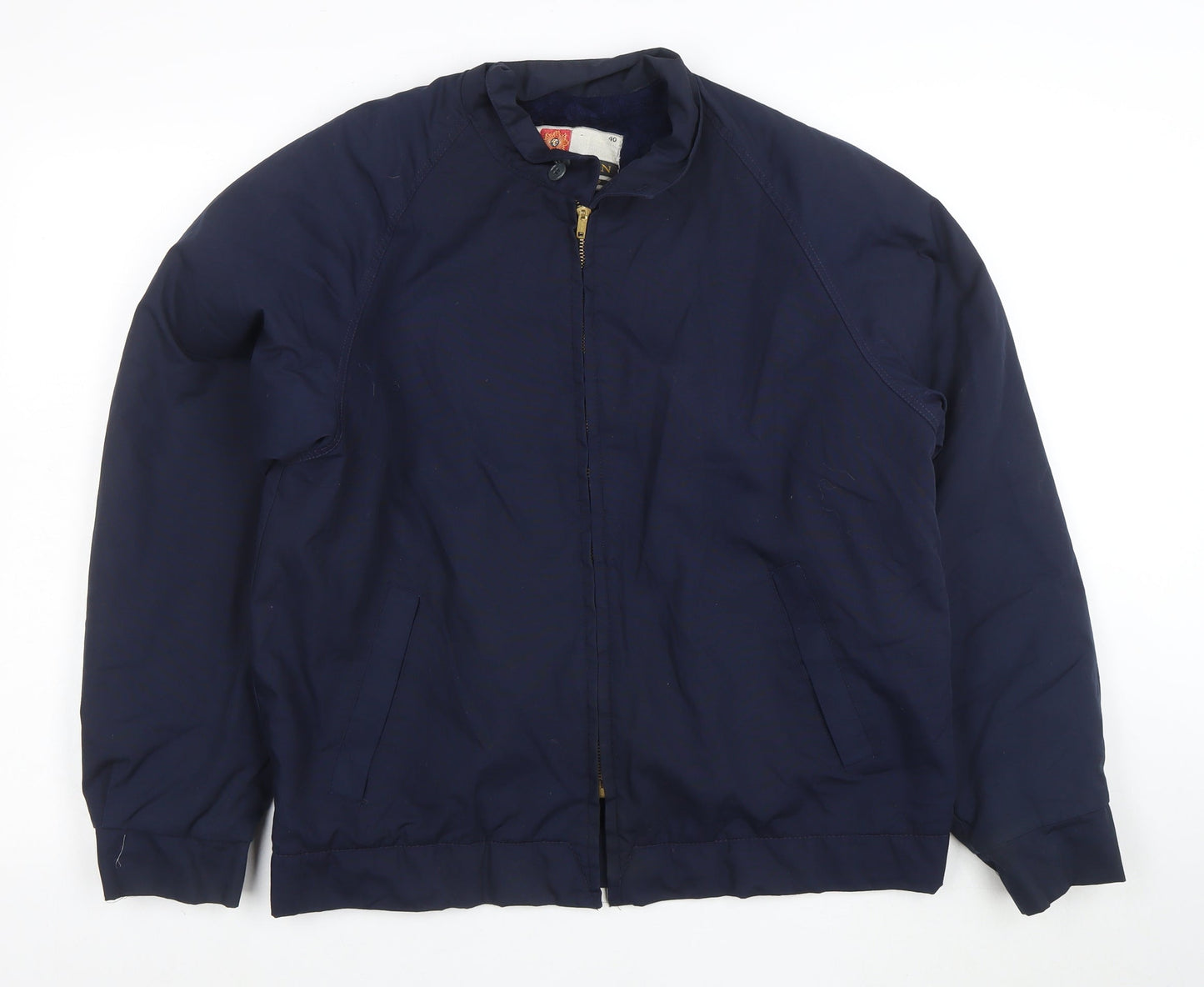 Citation Men's Blue Bomber Jacket Size 40 Wool Lined Vintage Style