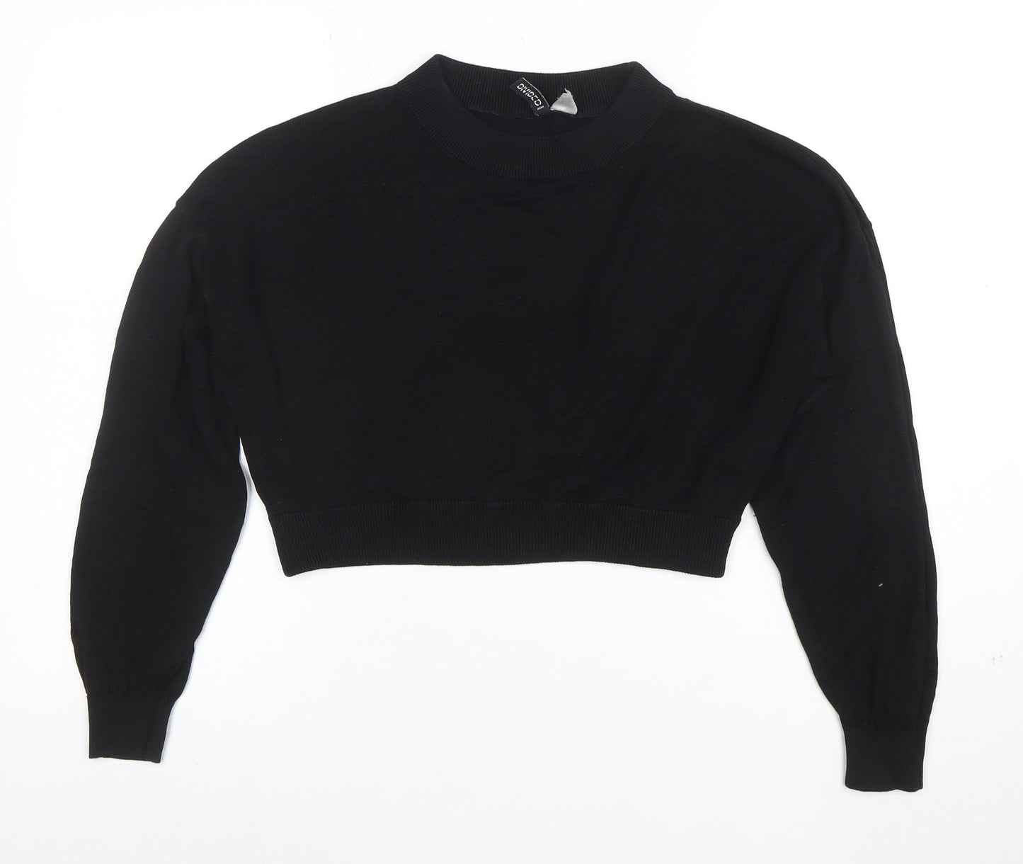 H&M Divided Women's Black Mock Neck Knit Pullover Jumper M