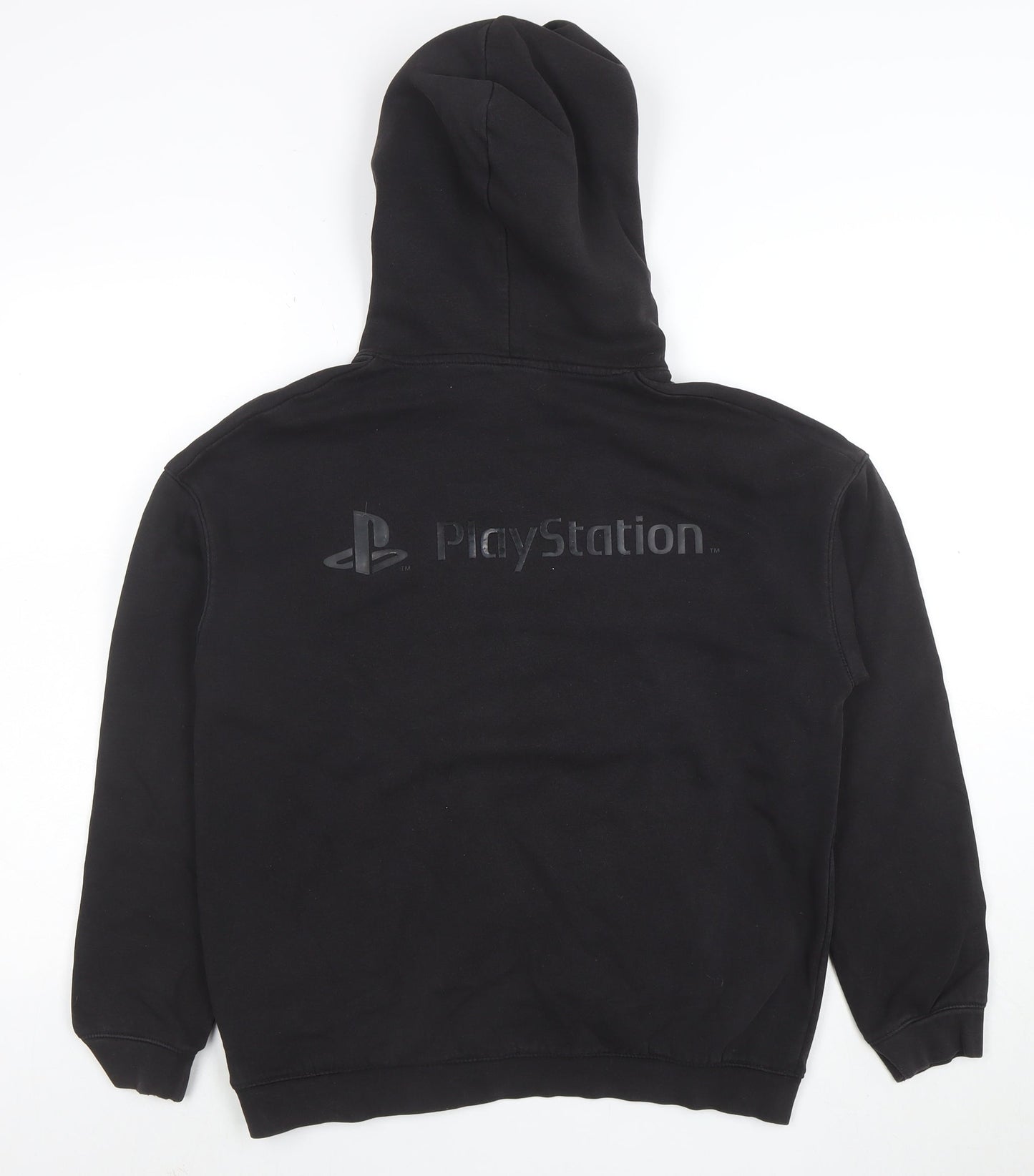 H&M Boys Black PlayStation Pullover Hoodie Size 14+ Cotton Blend