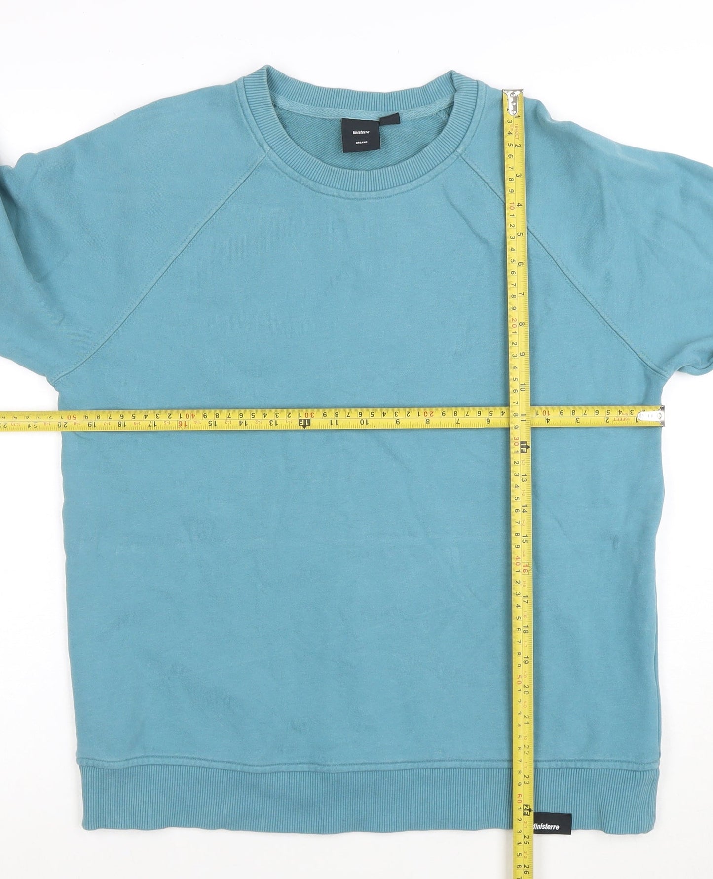 Finisterre Men’s Blue Organic Cotton Crew Neck Sweatshirt Size S