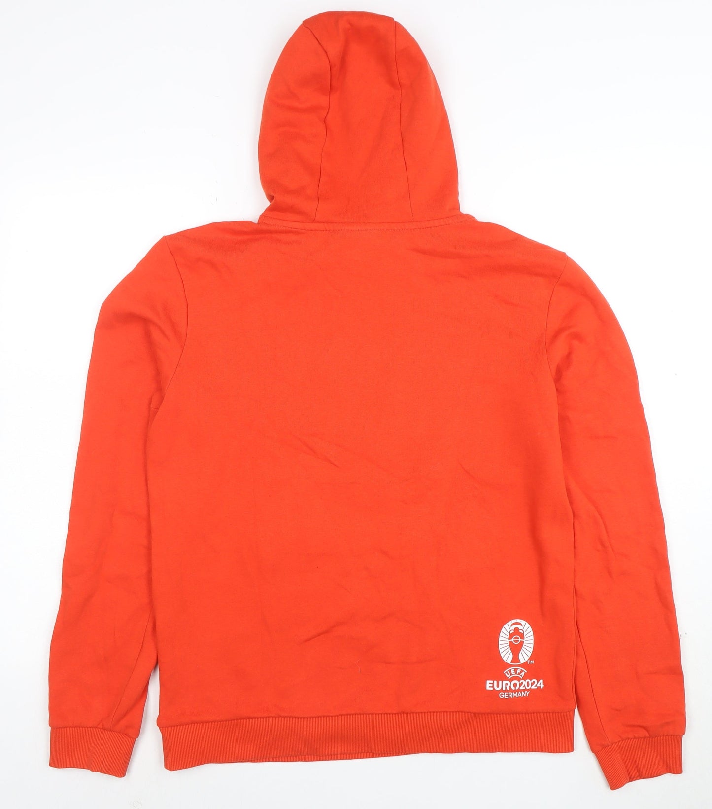 UEFA Euro 2024 England Men's Red Hoodie Small Cotton Blend Pullover