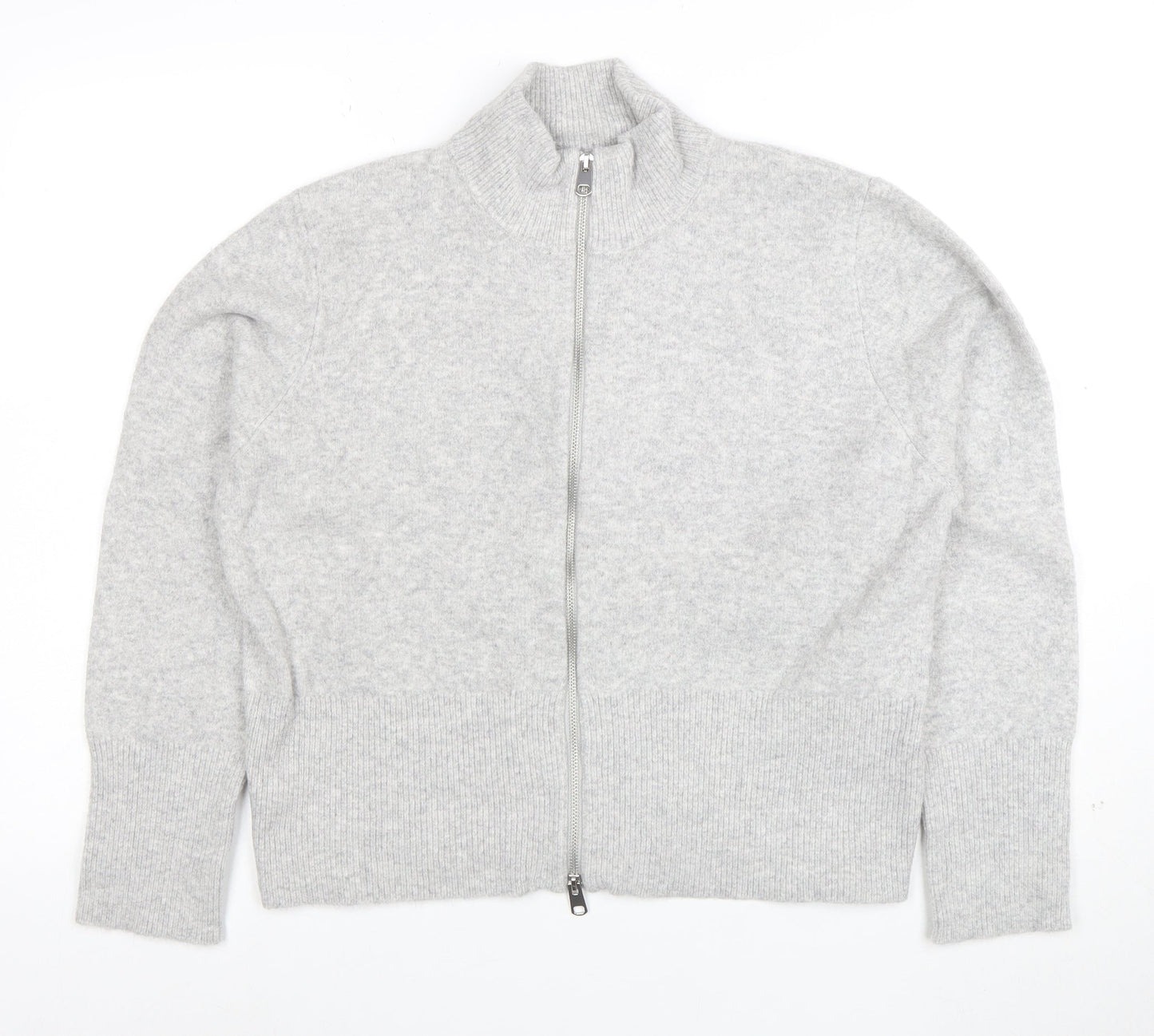 Marks and Spencer Women’s Grey Cashmere Full Zip Jumper L