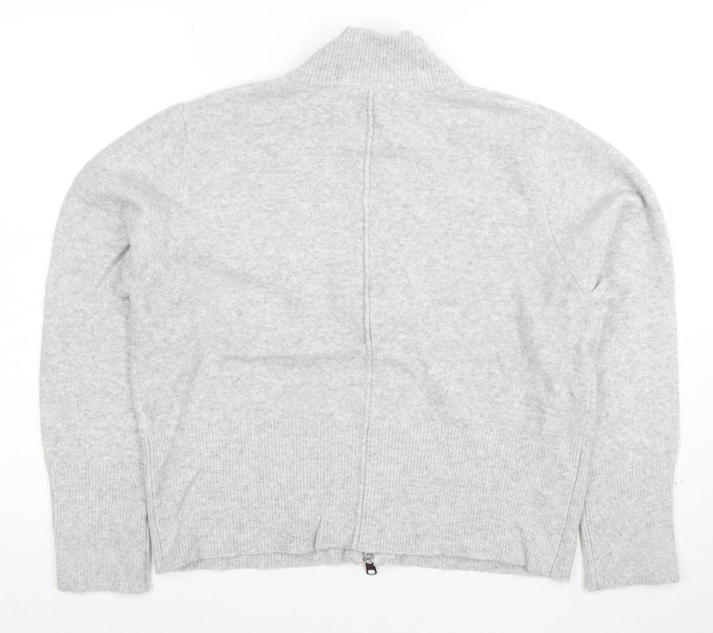 Marks and Spencer Women’s Grey Cashmere Full Zip Jumper L
