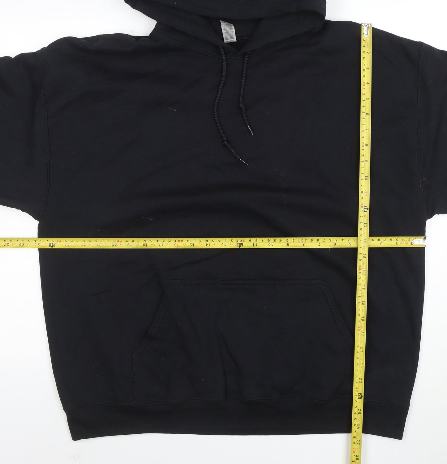 Gildan Men's Black XL Pullover Hoodie Graphic Print Fleece
