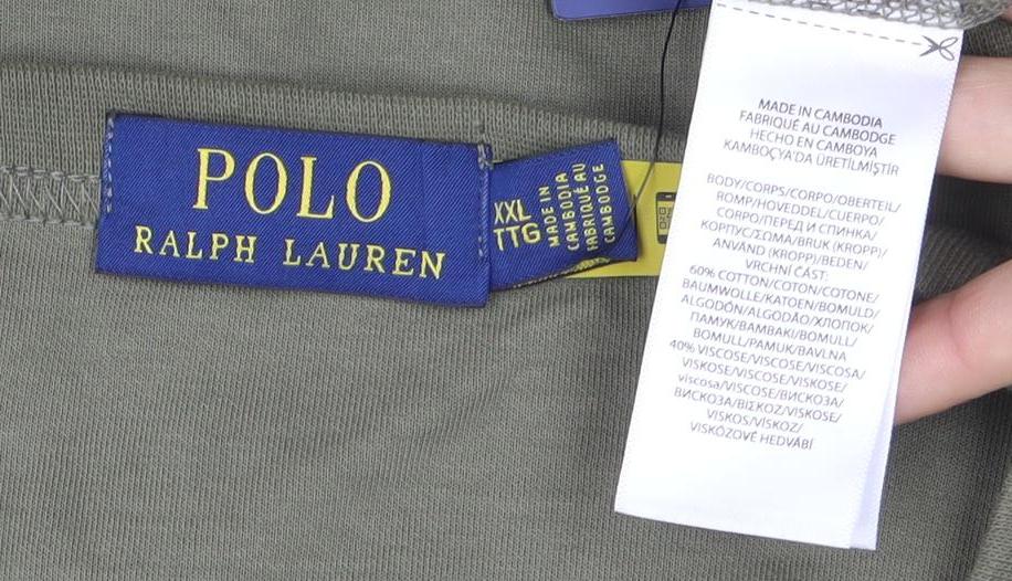 Polo Ralph Lauren Men's Green XXL Crew Neck Pullover Sweatshirt