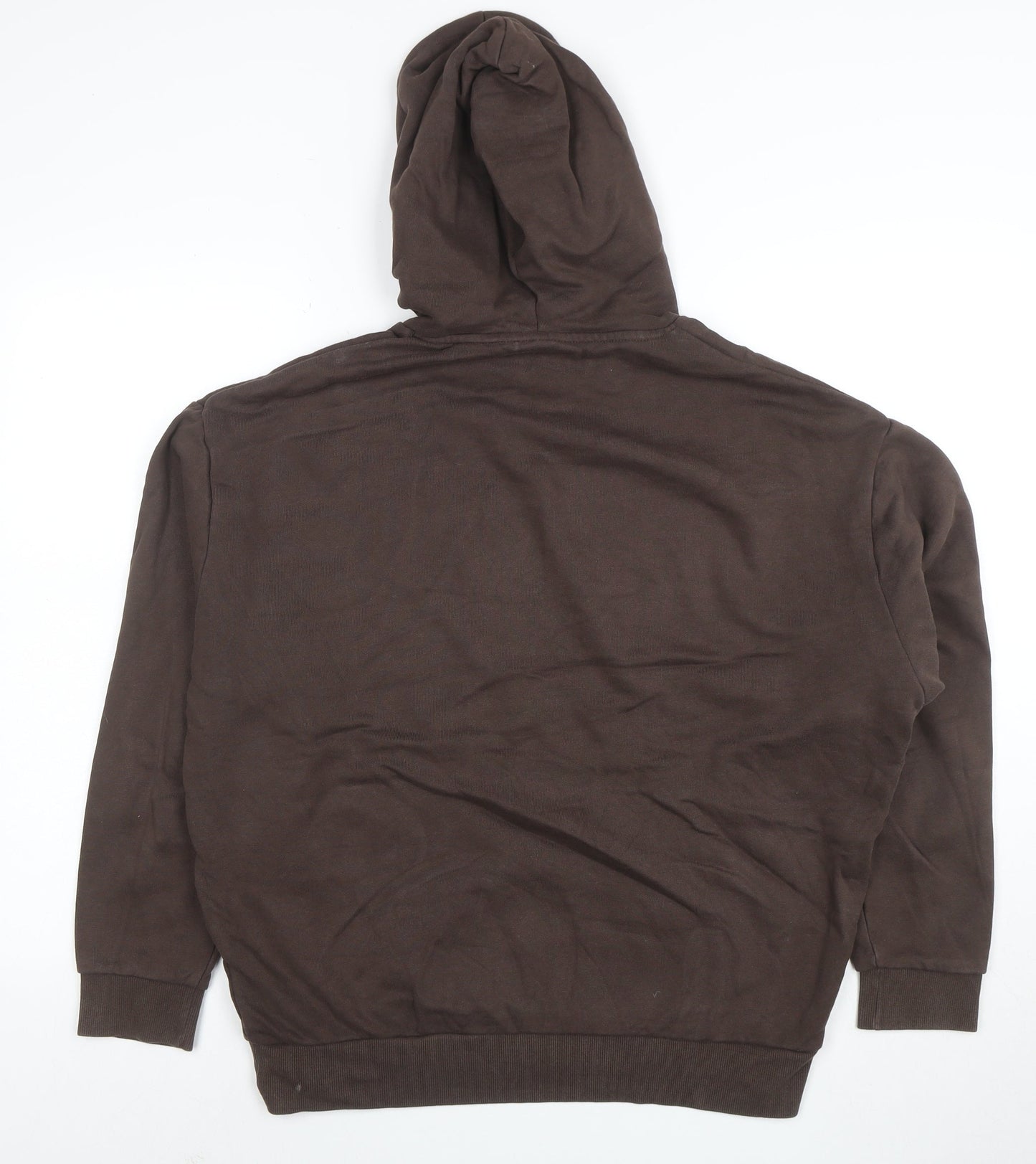 ASOS DESIGN Men's Brown Pullover Hoodie Size M Regular Fit Cotton Blend