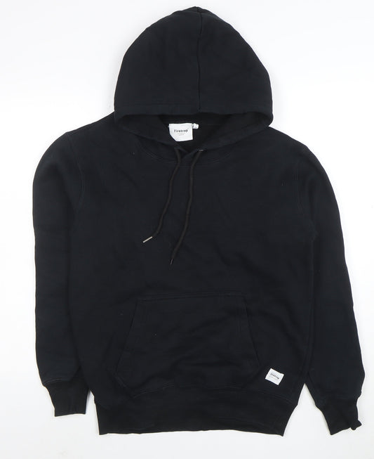 Firetrap Men's Black Pullover Hoodie Size M Fleece Cotton Blend
