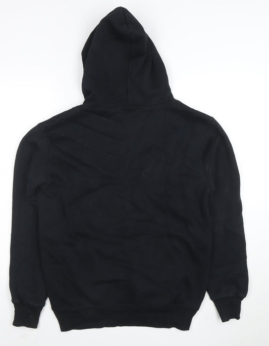 Firetrap Men's Black Pullover Hoodie Size M Fleece Cotton Blend