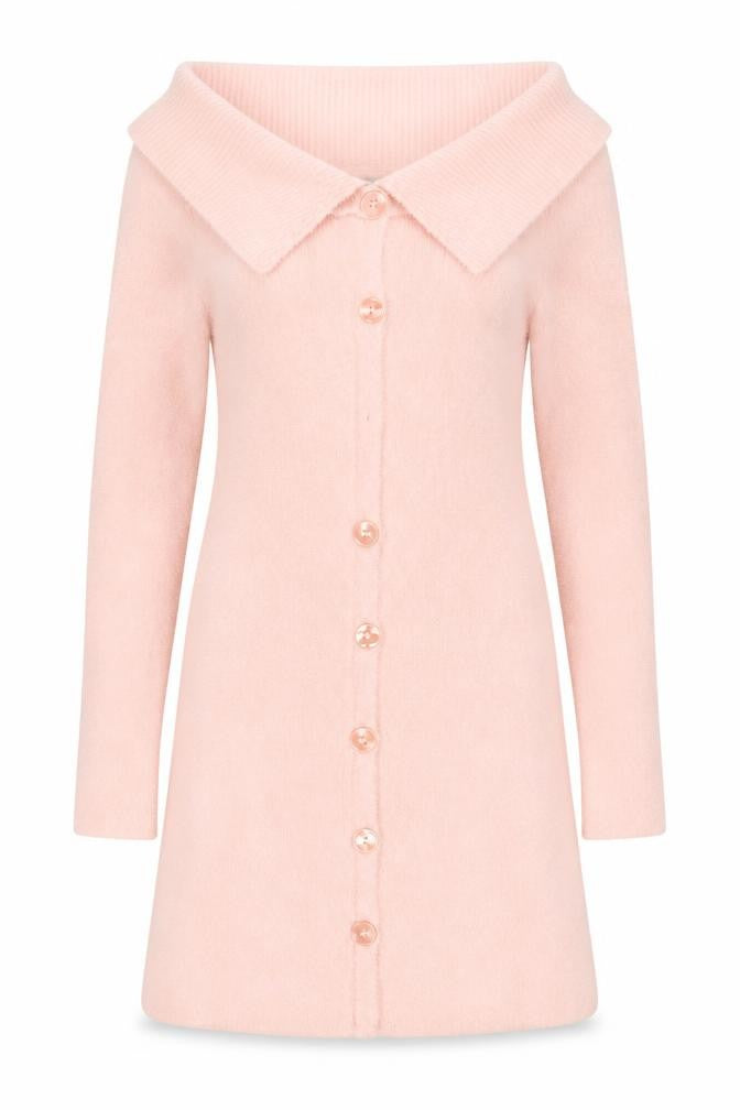 ASOS Women’s Pink Off Shoulder Knit Jumper Dress Size 12
