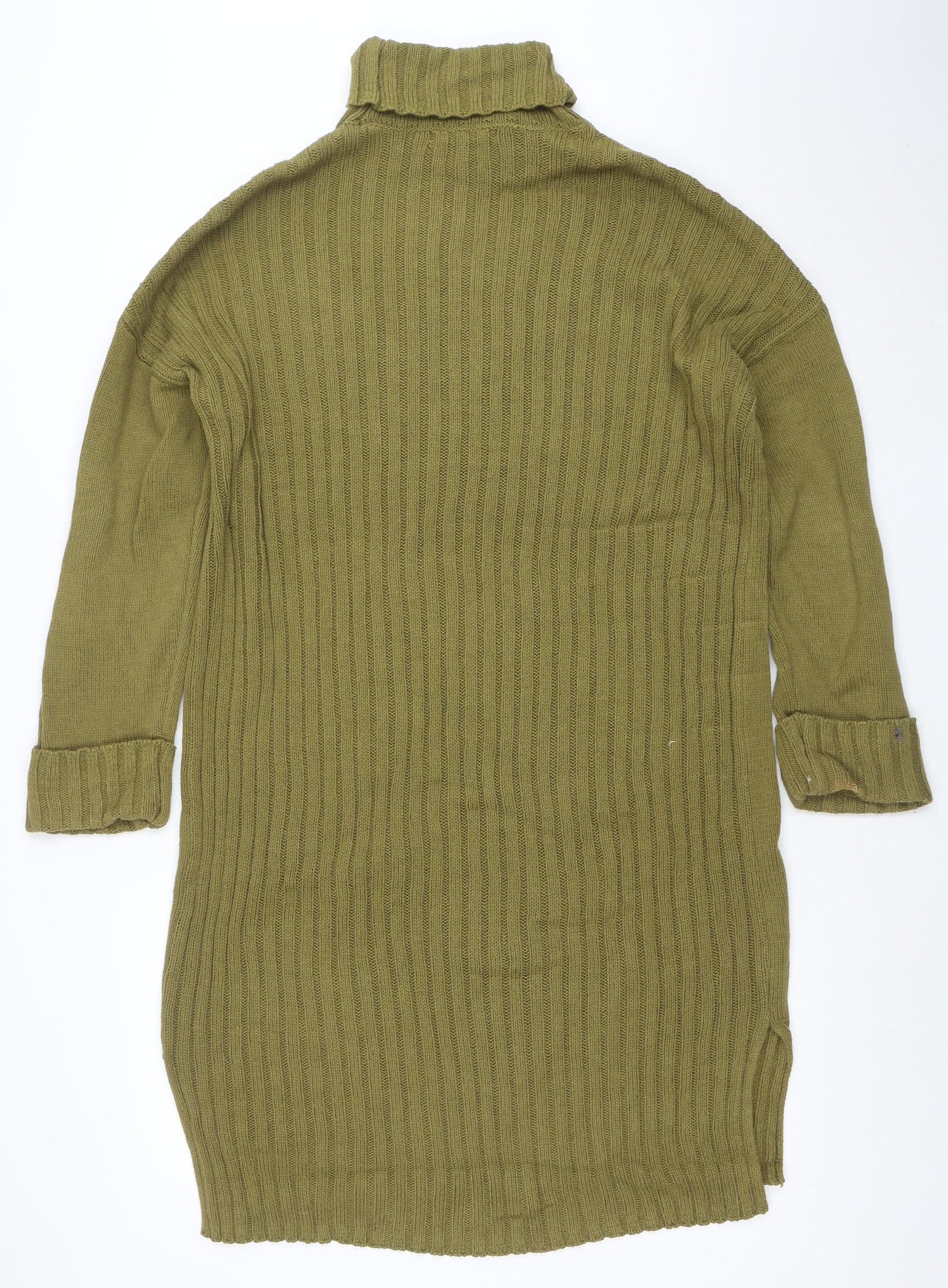 Next Women’s Green Roll Neck Long Sleeve Jumper Dress Size L