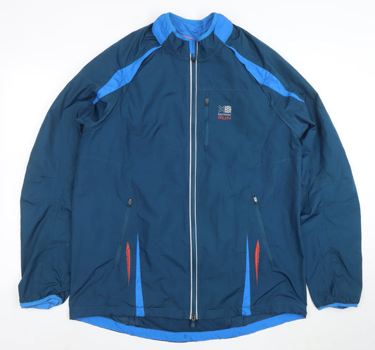 Karrimor Men’s Blue XL Windbreaker Running Jacket Lightweight Zip Up