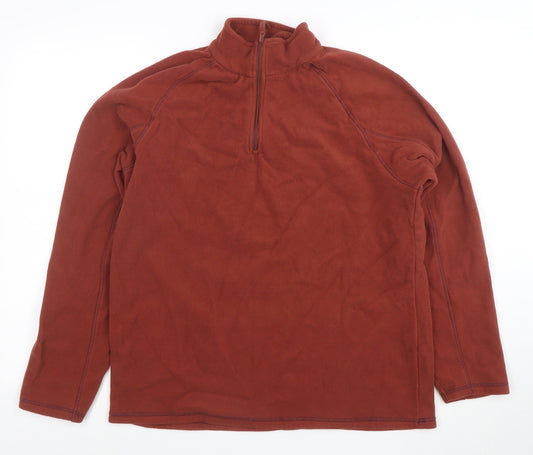 Mountain Warehouse Womens Brown Full Zip Fleece Pullover Size M