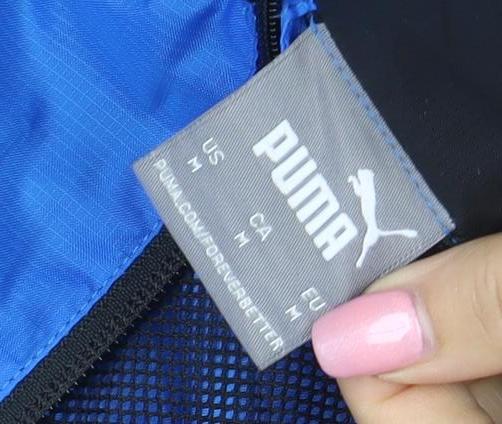Puma Men’s Blue Windbreaker Jacket M Port Vale FC Lightweight Hooded
