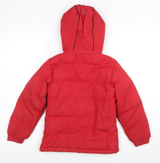 Trespass Boys Red Waterproof Hooded Puffer Jacket Coat 5-6 Years