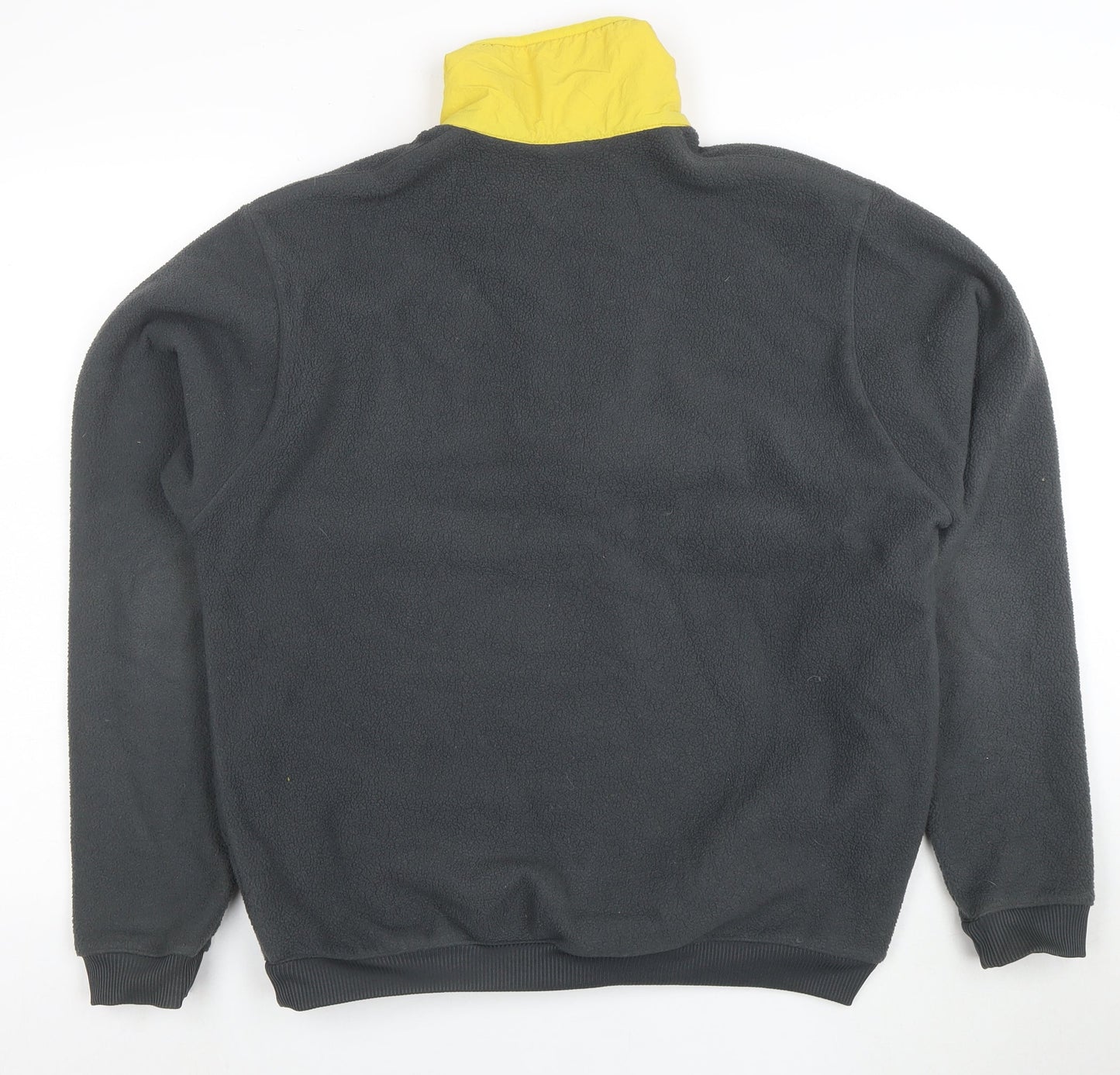 adidas Men's Black & Yellow Fleece 1/4 Zip Sweatshirt Size M