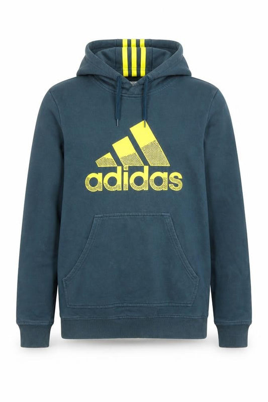 Adidas Boys Blue Hoodie Size 164 Pullover Hooded Sweatshirt