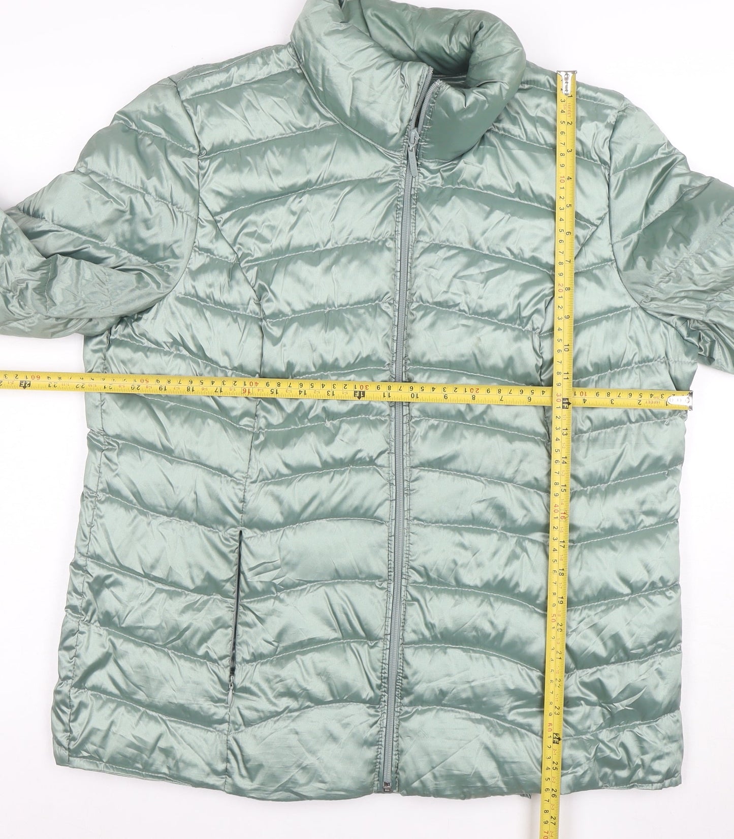 MONA Women's Green Size 12 Lightweight Puffer Jacket