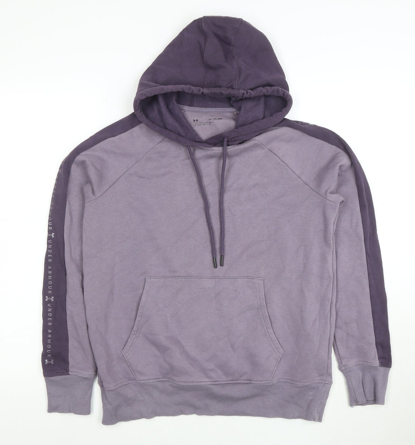 Under Armour Womens Purple XS Pullover Hoodie with Logo Trim