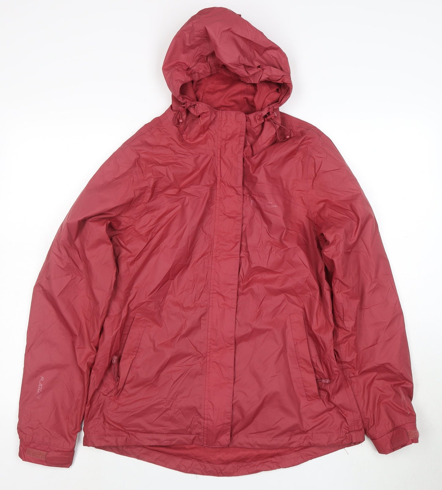 Mountain Warehouse Womens Red Waterproof Hooded Rain Jacket UK 12