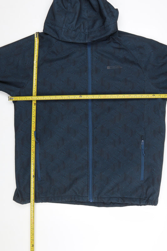 Mountain Warehouse Men's Blue 2XL Softshell Hooded Jacket