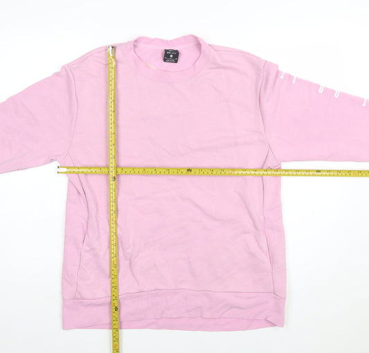 Nike Women Pink Dri-FIT Pullover Sweatshirt M Cotton Blend