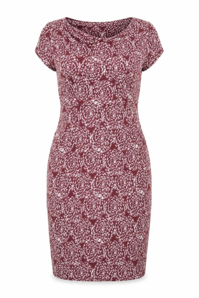 White Stuff Women Red Floral Jersey Bodycon Dress UK 12