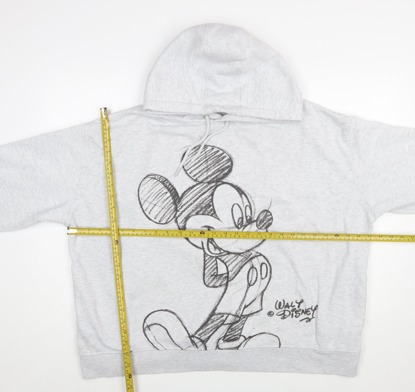 Disney Women Grey Mickey Mouse Hooded Sweatshirt 2XL