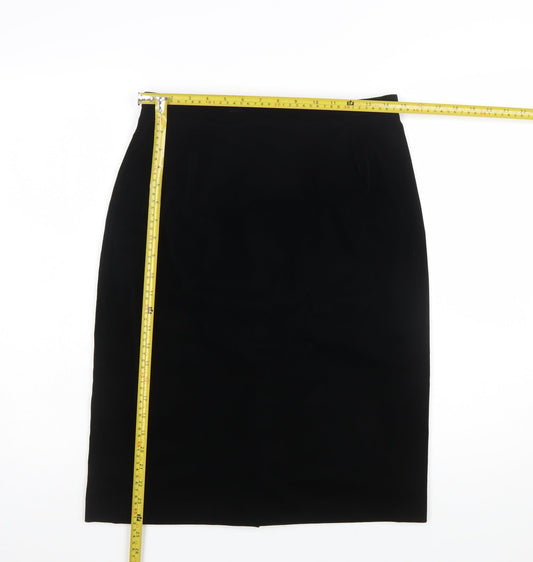 Marks and Spencer Women’s Black Size 14 Pencil Skirt Lined Stretch