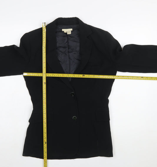 Zara Woman Black Slim Fit Single-Breasted Blazer UK 10
