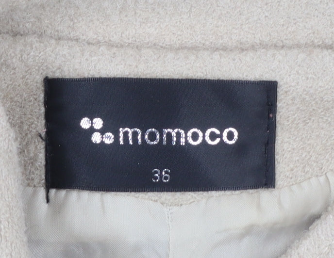 Momoco Womens Beige Military Style Long Coat Size 8