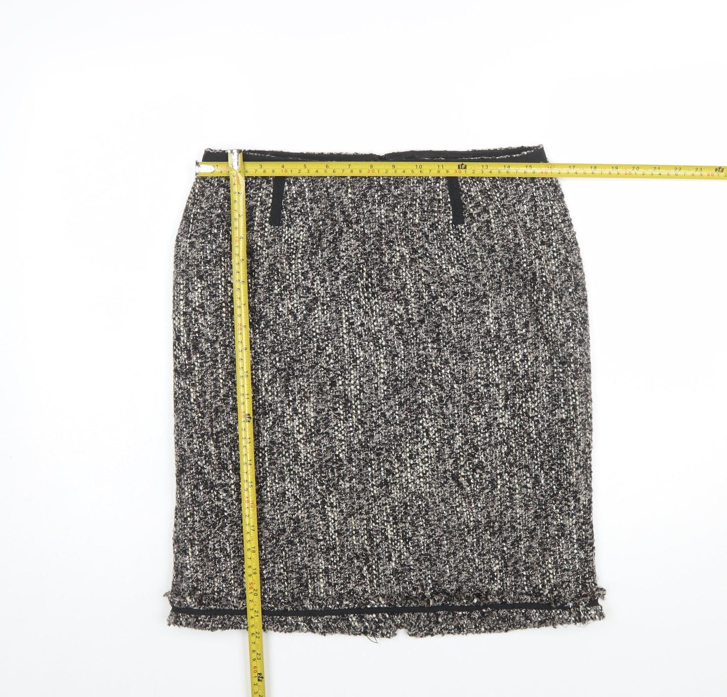 Talbots Women’s Black Tweed Straight Pencil Skirt 16P Petite Lined