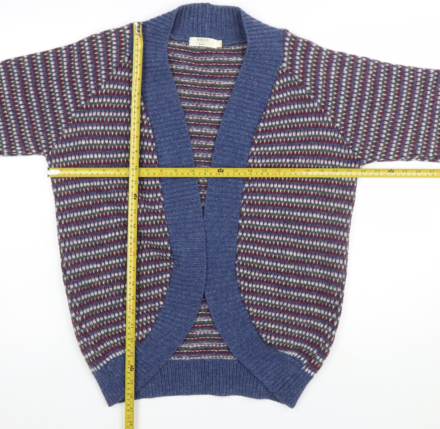 Bibico Women's Multicoloured Wool Chunky Knit Cardigan S