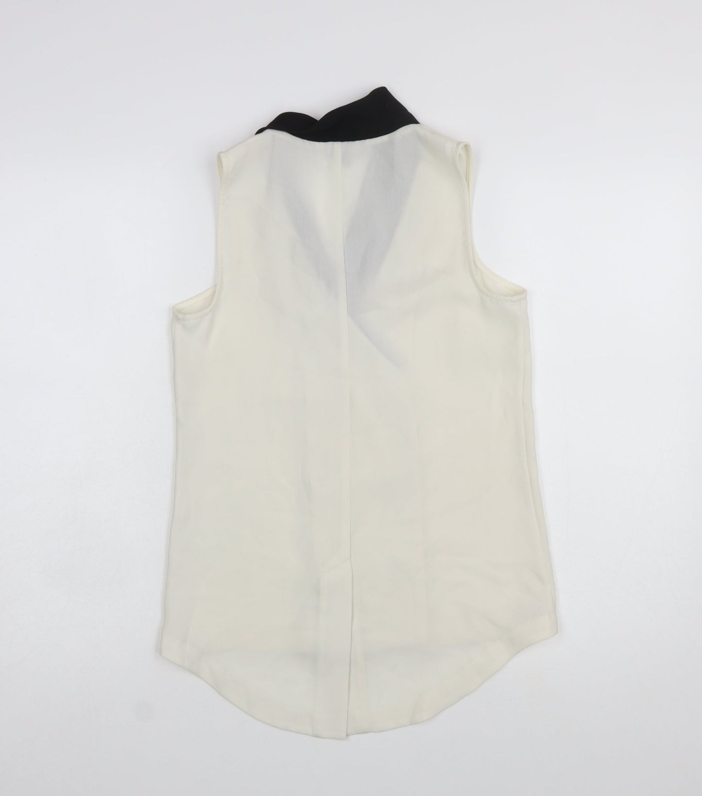 Warehouse Women's White Sleeveless Wrap Blouse Size 8
