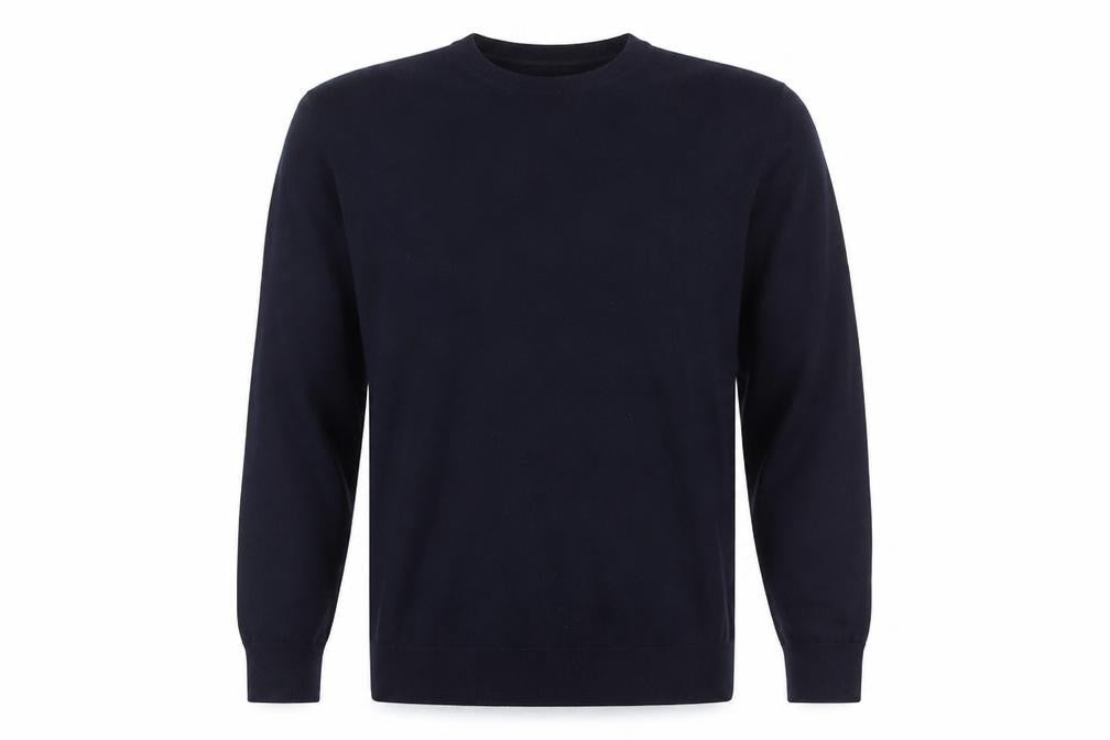 Marks and Spencer Mens Blue Merino Wool Crew Neck Jumper M