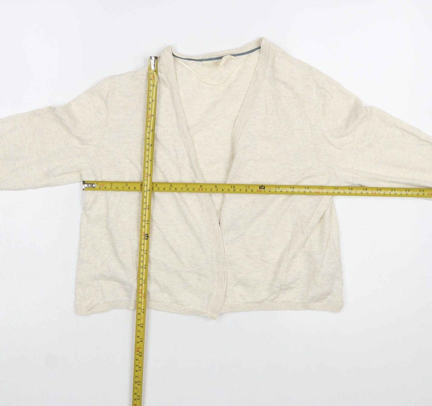 Seasalt Cornwall Women Beige Organic Cotton Cardigan UK 14