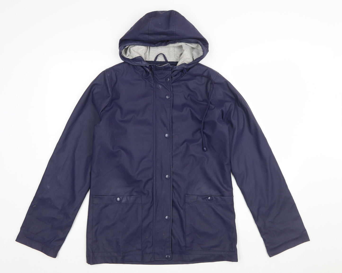 Firetrap Women's Blue Waterproof Hooded Rain Coat Jacket UK 8