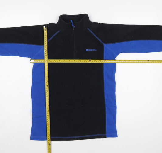 Mountain Warehouse Boys Black Blue Fleece 1/2 Zip Pullover Sweatshirt 13 Years