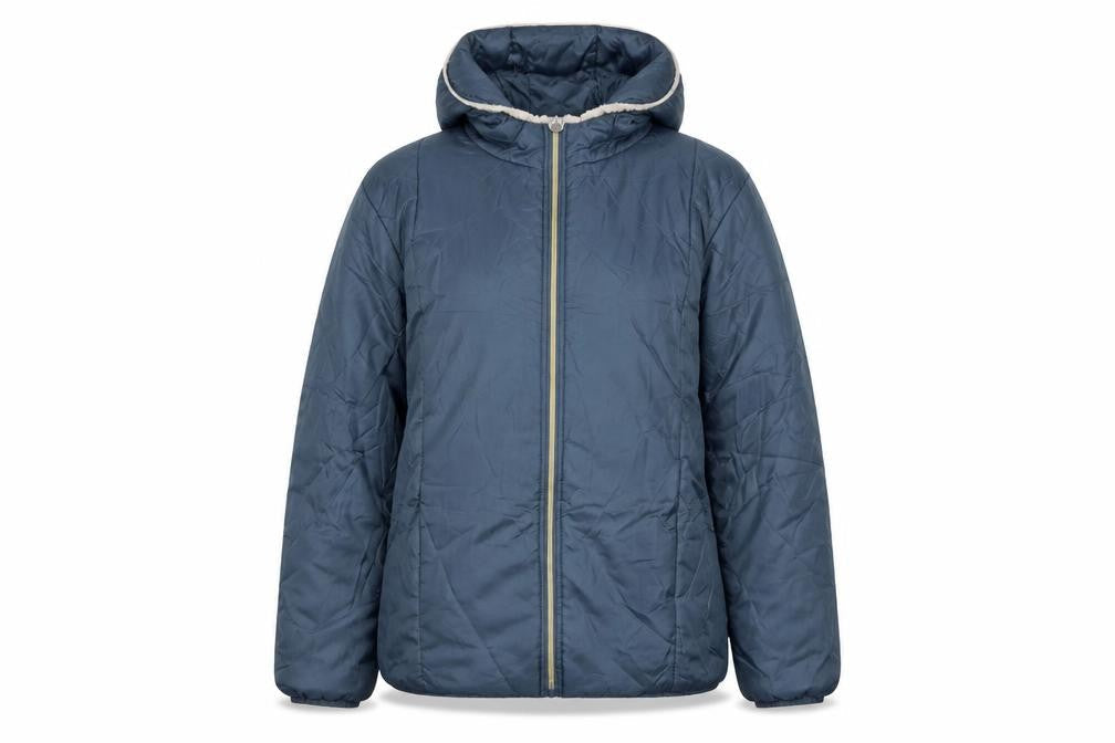 Nathalie Andersen Women's Blue Hooded Puffer Jacket Size M