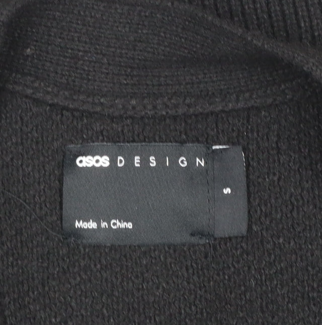 ASOS DESIGN Women's Black V-Neck Button Cardigan Size S