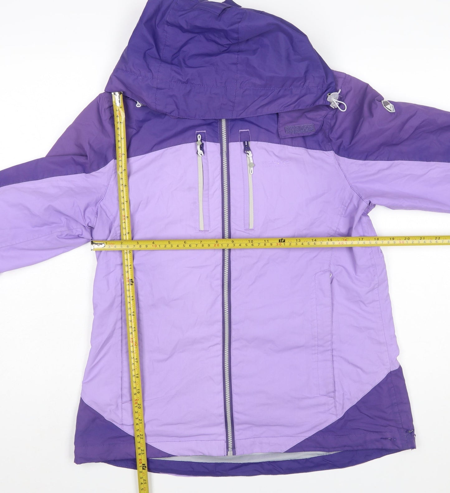 Regatta Womens Purple Waterproof Hooded Rain Jacket UK 12
