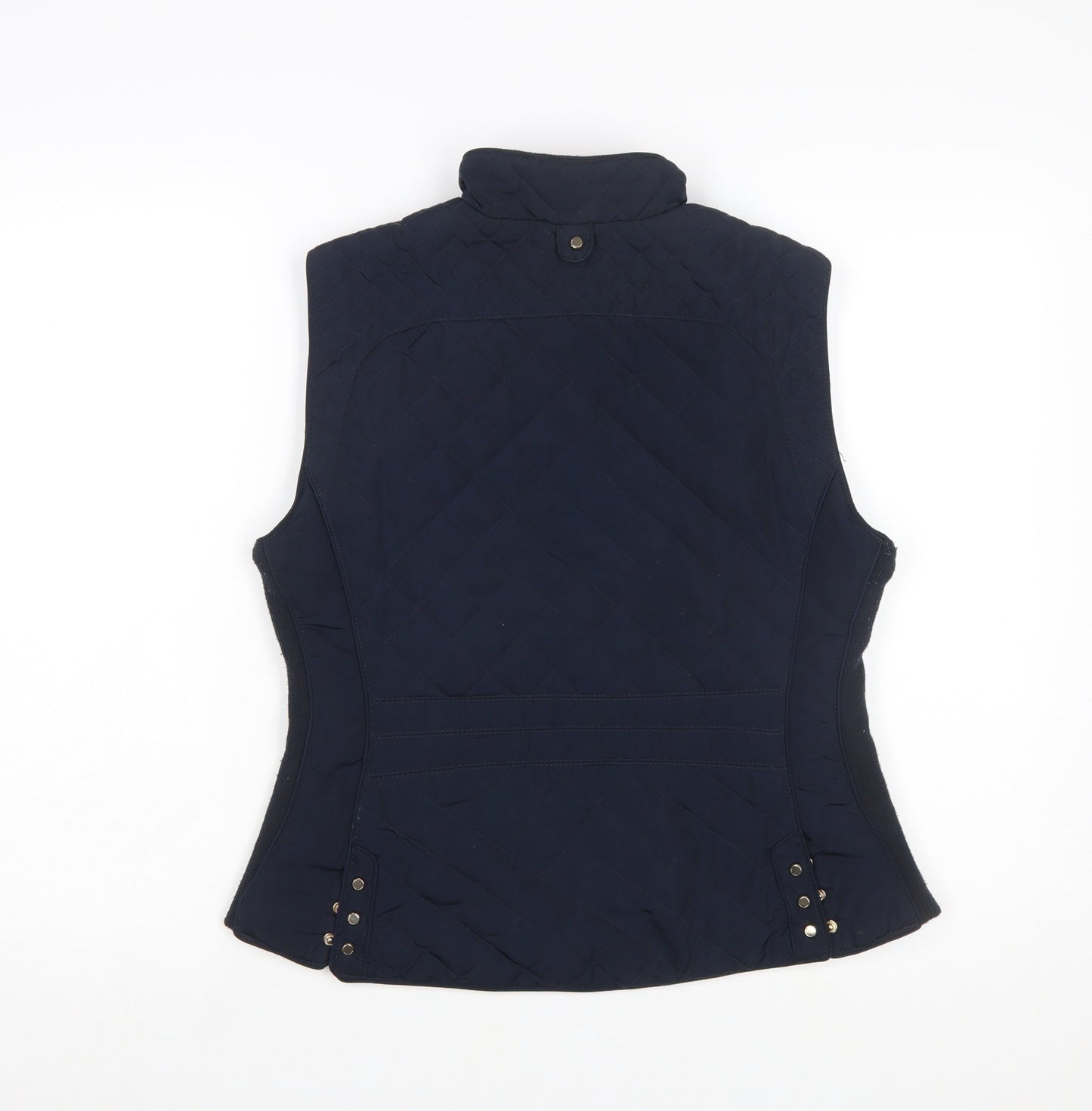 Zara Woman Blue Quilted Sleeveless Waistcoat Women's L