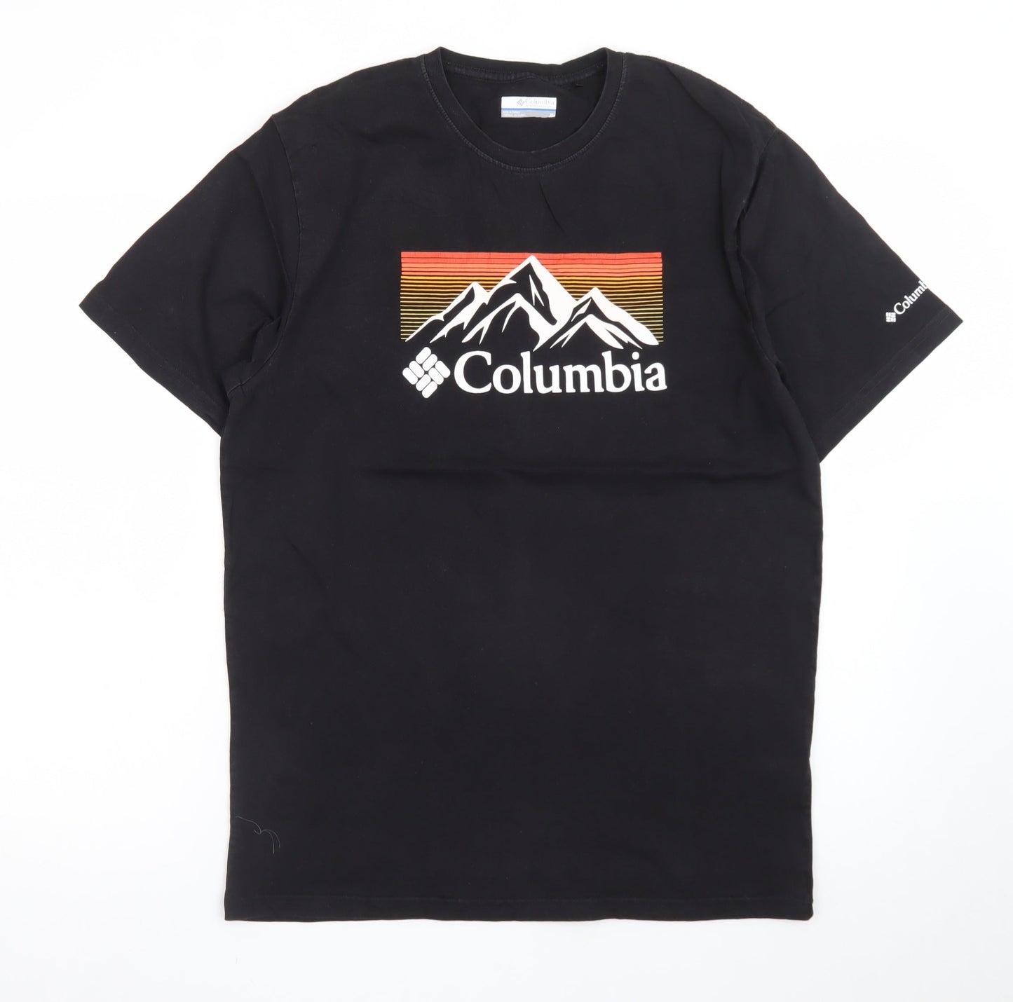 Columbia Men Black Mountain Graphic Cotton Crew Neck T-Shirt M