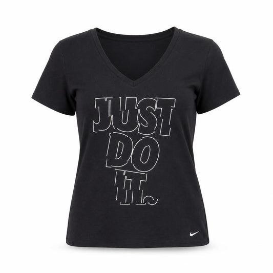 Nike Womens Black Dri-FIT V-Neck T-Shirt Size M Sports Tee