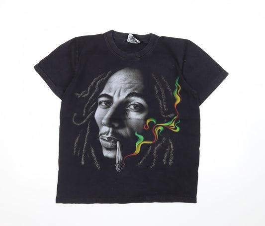 The Roxx Men's Black Medium Vintage Music Graphic T-Shirt