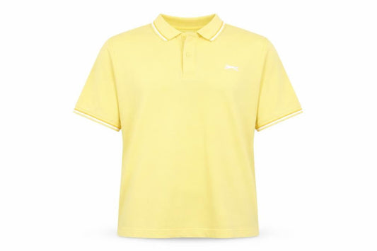 Slazenger Mens Yellow XL Polo Shirt Cotton Blend Sportswear