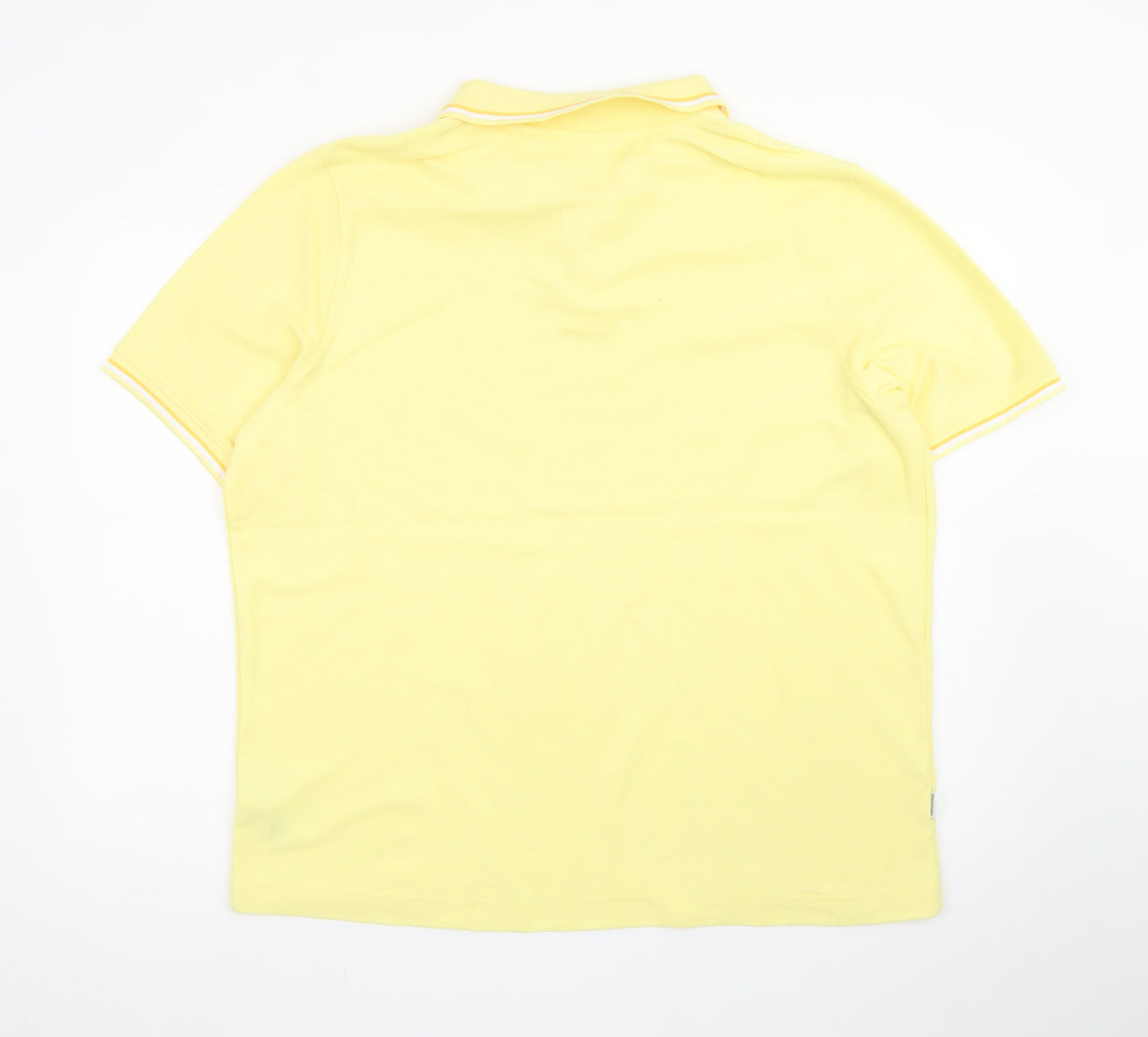 Slazenger Mens Yellow XL Polo Shirt Cotton Blend Sportswear