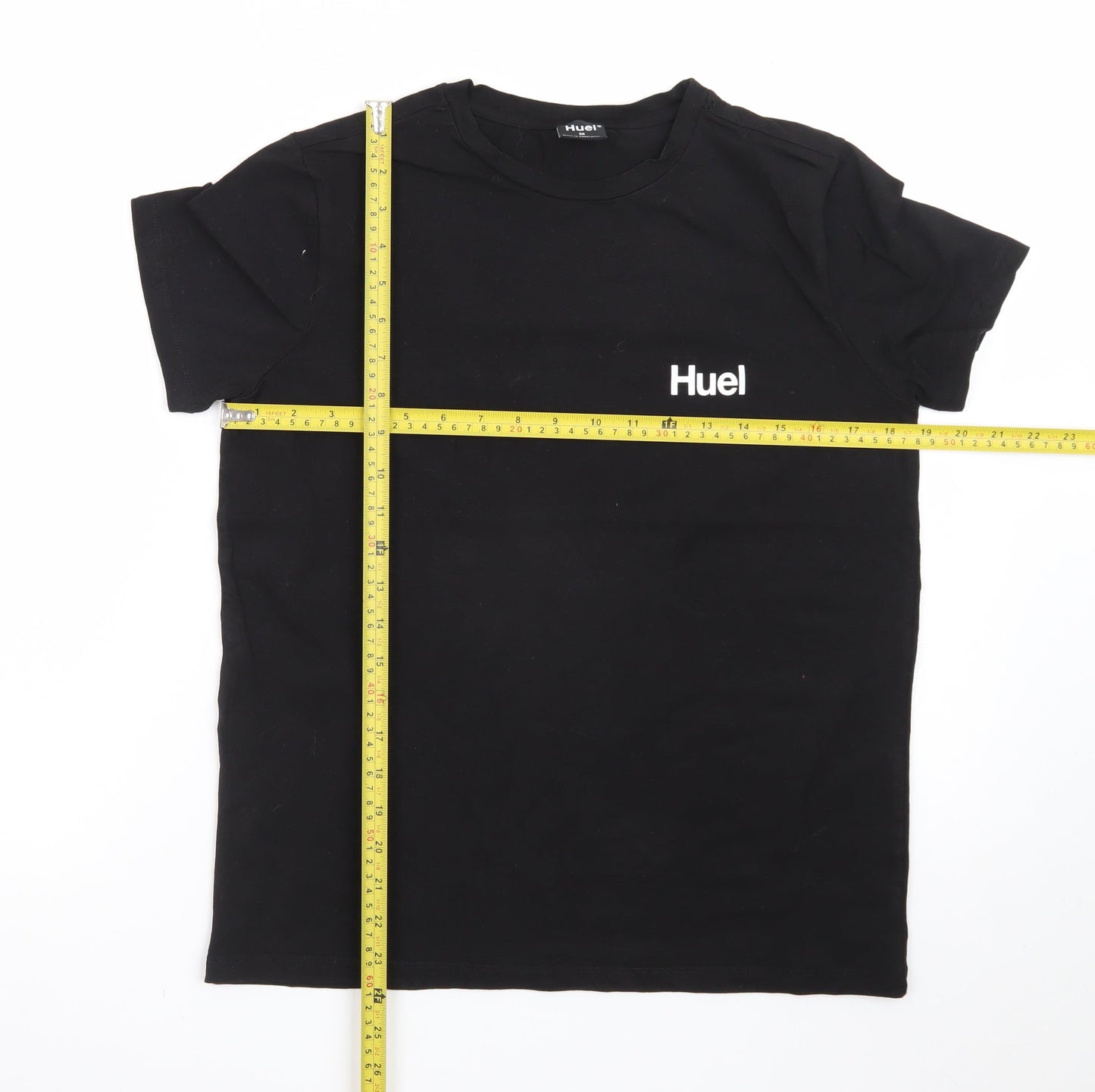 Huel Men's Black Cotton Crew Neck Short Sleeve T-Shirt M